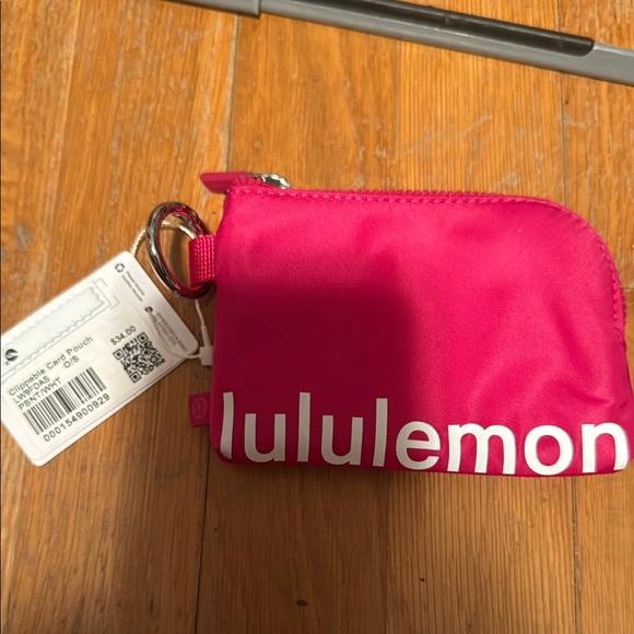 lululemon athletica Handbags - Lululemon athletica NWT clippable pink card pouch